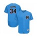 Men's Miami Marlins #34 Magneuris Sierra Blue Alternate Flex Base Authentic Collection Baseball Player Stitched Jersey