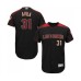 Men's Arizona Diamondbacks #31 Alex Avila Black Alternate Authentic Collection Flex Base Baseball Jersey