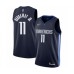 Men's Dallas Mavericks #11 Tim Hardaway Jr. Authentic Navy Finished Basketball Stitched Jersey - Statement Edition