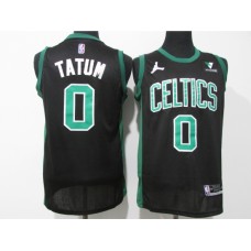 Men's Boston Celtics #0 Jayson Tatum Black Swingman Stitched Jersey