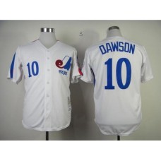 Mitchell And Ness 1982 Expos #10 Andre Dawson White Throwback Stitched Baseball Jersey