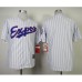 Mitchell And Ness Expos Blank White(Blue Strip) Throwback Stitched Baseball Jersey