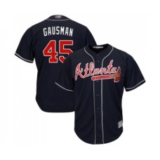 Men's Atlanta Braves #45 Kevin Gausman Replica Blue Alternate Road Cool Base Baseball Jersey