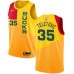 Men's Nike Milwaukee Bucks #35 Mirza Teletovic Swingman Yellow NBA Jersey - City Edition