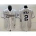 Men's New York Yankees #2 Derek Jeter White Cool Base Stitched Baseball Jersey