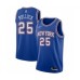 Men's New York Knicks #25 Reggie Bullock Authentic Blue Basketball Stitched Jersey - Statement Edition