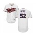 Men's Minnesota Twins #52 Zack Littell White Home Flex Base Authentic Collection Baseball Player Stitched Jersey