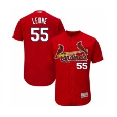 Men's St. Louis Cardinals #55 Dominic Leone Red Alternate Flex Base Authentic Collection Baseball Player Stitched Jersey