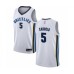 Men's Memphis Grizzlies #5 Bruno Caboclo Authentic White Basketball Jersey - Association Edition