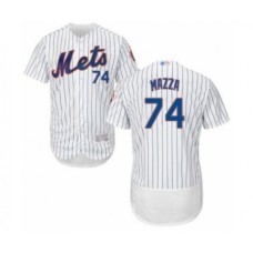 Men's New York Mets #74 Chris Mazza White Home Flex Base Authentic Collection Baseball Player Stitched Jersey