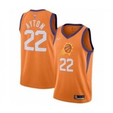 Men's Phoenix Suns #22 Deandre Ayton Authentic Orange Finished Basketball Stitched Jersey - Statement Edition