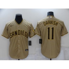 Men's San Diego Padres #11 Yu Darvish Nike Brown 2021 MLB Stitched Jersey