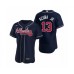 Men's Atlanta Braves #13 Ronald Acuna Jr. Nike Navy Authentic 2020 Alternate Stitched Jersey