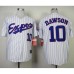 Mitchell and Ness 1982 Expos #10 Andre Dawson White Blue Strip Throwback Stitched Baseball Jersey