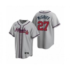 Men's Atlanta Braves #27 Fred McGriff Nike Gray 2020 Replica Road Stitched Jersey