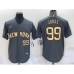 Men's New York Yankees #99 Aaron Judge Number Grey 2022 All Star Stitched Cool Base Nike Jersey