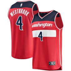 Men's Washington Wizards #4 Russell Westbrook Fanatics Branded Red 2020-21 Fastbreak Replica Stitched Jersey