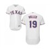 Men's Texas Rangers #19 Shelby Miller White Home Flex Base Authentic Collection Baseball Jersey