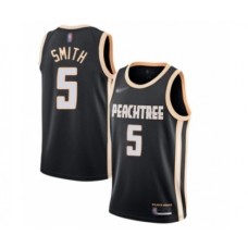 Men's Atlanta Hawks #5 Josh Smith Swingman Black Basketball Stitched Jersey - 2019 20 City Edition