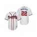 Men's Nick Markakis Atlanta Braves #22 White 2019 Mothers Day Cool Base Stitched Jersey