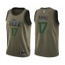 Men's Utah Jazz #17 Ed Davis Swingman Green Salute to Service Basketball Jersey