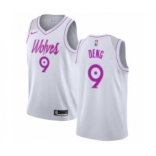 Men's Nike Minnesota Timberwolves #9 Luol Deng White Swingman Jersey - Earned Edition