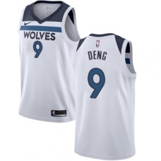 Men's Nike Minnesota Timberwolves #9 Luol Deng Swingman White NBA Jersey - Association Edition