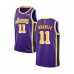 Men's Los Angeles Lakers #11 Avery Bradley Authentic Purple Basketball Jersey - Statement Edition