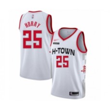 Men's Houston Rockets #25 Robert Horry Swingman White Basketball Stitched Jersey - 2019 20 City Edition