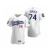 Men's Los Angeles Dodgers #74 Kenley Jansen Nike White 2020 World Series Authentic Stitched Jersey