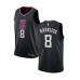 Men's Los Angeles Clippers #8 Moe Harkless Authentic Black Basketball Stitched Jersey Statement Edition