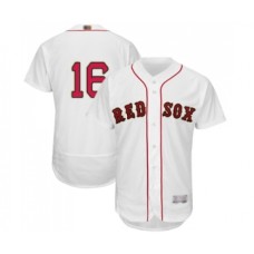 Men's Boston Red Sox #16 Andrew Benintendi White 2019 Gold Program Flex Base Authentic Collection Baseball Jersey