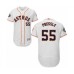 Men's Houston Astros #55 Ryan Pressly White Home Flex Base Authentic Collection 2019 World Series Bound Baseball Stitched Jersey