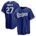 Men's Los Angeles Dodgers #27 Trevor Bauer Blue Nike Royal Alternate Official Replica Player Stitched Jersey