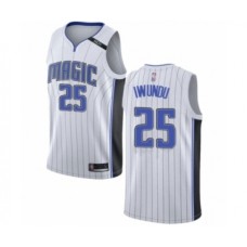 Men's Orlando Magic #25 Wes Iwundu Authentic White Basketball Stitched Jersey - Association Edition