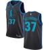 Men's Nike Dallas Mavericks #37 Kostas Antetokounmpo Swingman Charcoal NBA Jersey - City Edition