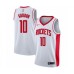 Men's Houston Rockets #10 Eric Gordon Authentic White Finished Basketball Stitched Jersey - Association Edition