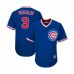 Men's Chicago Cubs #3 Daniel Descalso Royal Blue Cooperstown Flexbase Authentic Collection Baseball Jersey