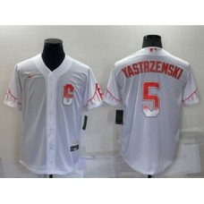 Men's San Francisco Giants #5 Mike Yastrzemski White 2021 City Connect Stitched Cool Base Nike Jersey