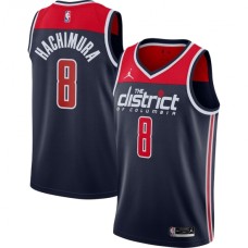 Men's Washington Wizards #8 Rui Hachimura Jordan Brand Navy 2020-21 Swingman Player Stitched Jersey