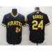 Men's Nike Pittsburgh Pirates #24 Barry Bonds Cooperstown Collection Black Stitched Jersey