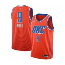 Men's Oklahoma City Thunder #9 Nerlens Noel Authentic Orange Finished Basketball Stitched Jersey - Statement Edition