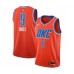 Men's Oklahoma City Thunder #9 Nerlens Noel Authentic Orange Finished Basketball Stitched Jersey - Statement Edition