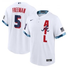 Men's Atlanta Braves #5 Freddie Freeman Nike White 2021 MLB All-Star Game Replica Player Stitched Jersey