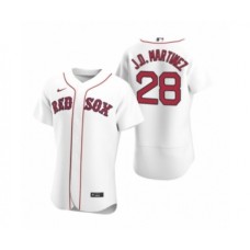 Men's Boston Red Sox #28 J.D. Martinez Nike White Authentic 2020 Home Stitched Jersey