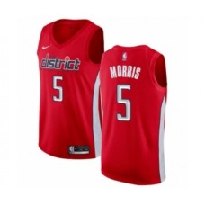 Men's Nike Washington Wizards #5 Markieff Morris Red Swingman Jersey - Earned Edition