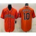 Men's Houston Astros #10 Yuli Gurriel Orange With Patch Stitched MLB Cool Base Nike Jersey