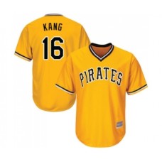 Men's Pittsburgh Pirates #16 Jung-ho Kang Replica Gold Alternate Cool Base Baseball Jersey