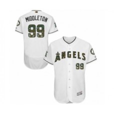 Men's Los Angeles Angels of Anaheim #99 Keynan Middleton Authentic White 2016 Memorial Day Fashion Flex Base Baseball Player Stitched Jersey