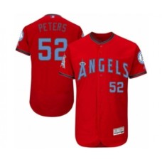 Men's Los Angeles Angels of Anaheim #52 Dillon Peters Authentic Red 2016 Father's Day Fashion Flex Base Baseball Player Stitched Jersey